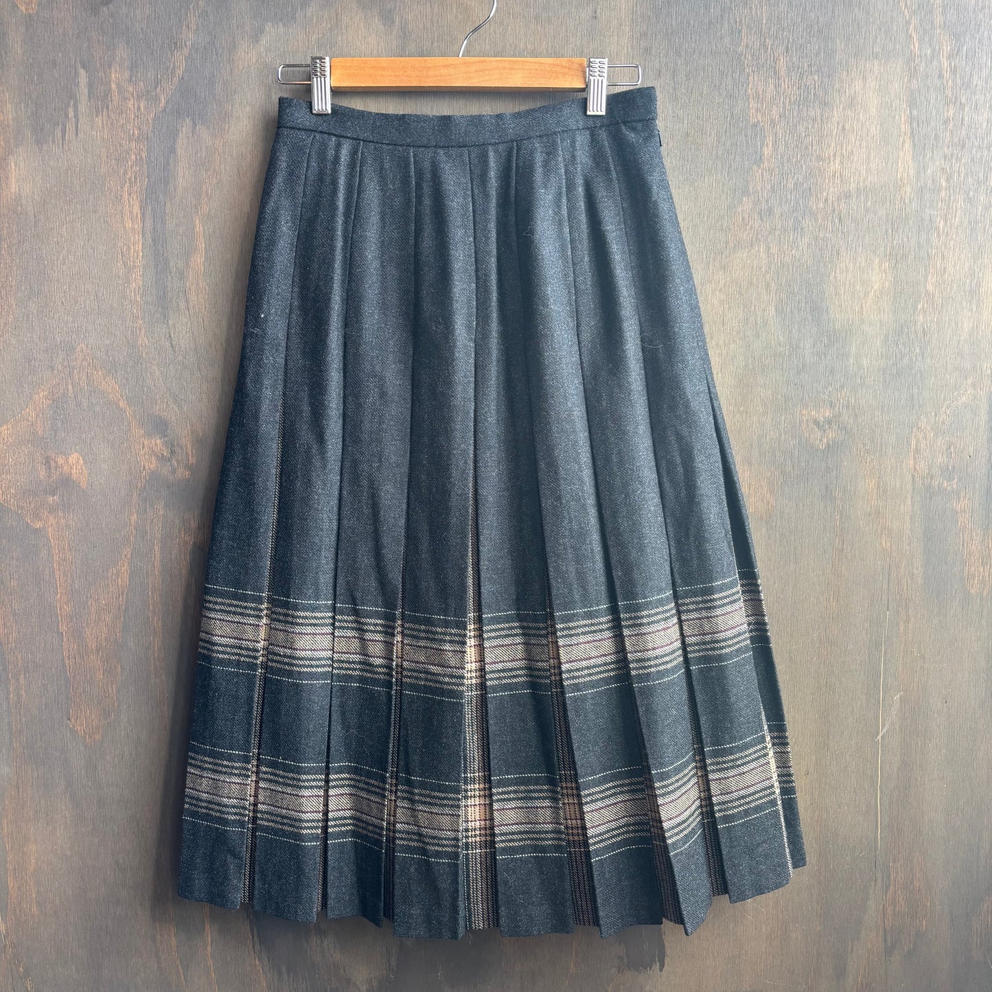 Vintage Wool Pleated Skirt