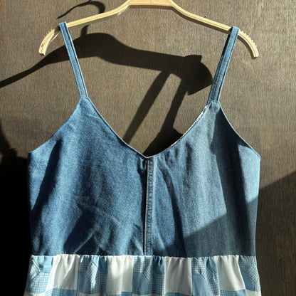 Handmade Reversible Blue Quilt Dress