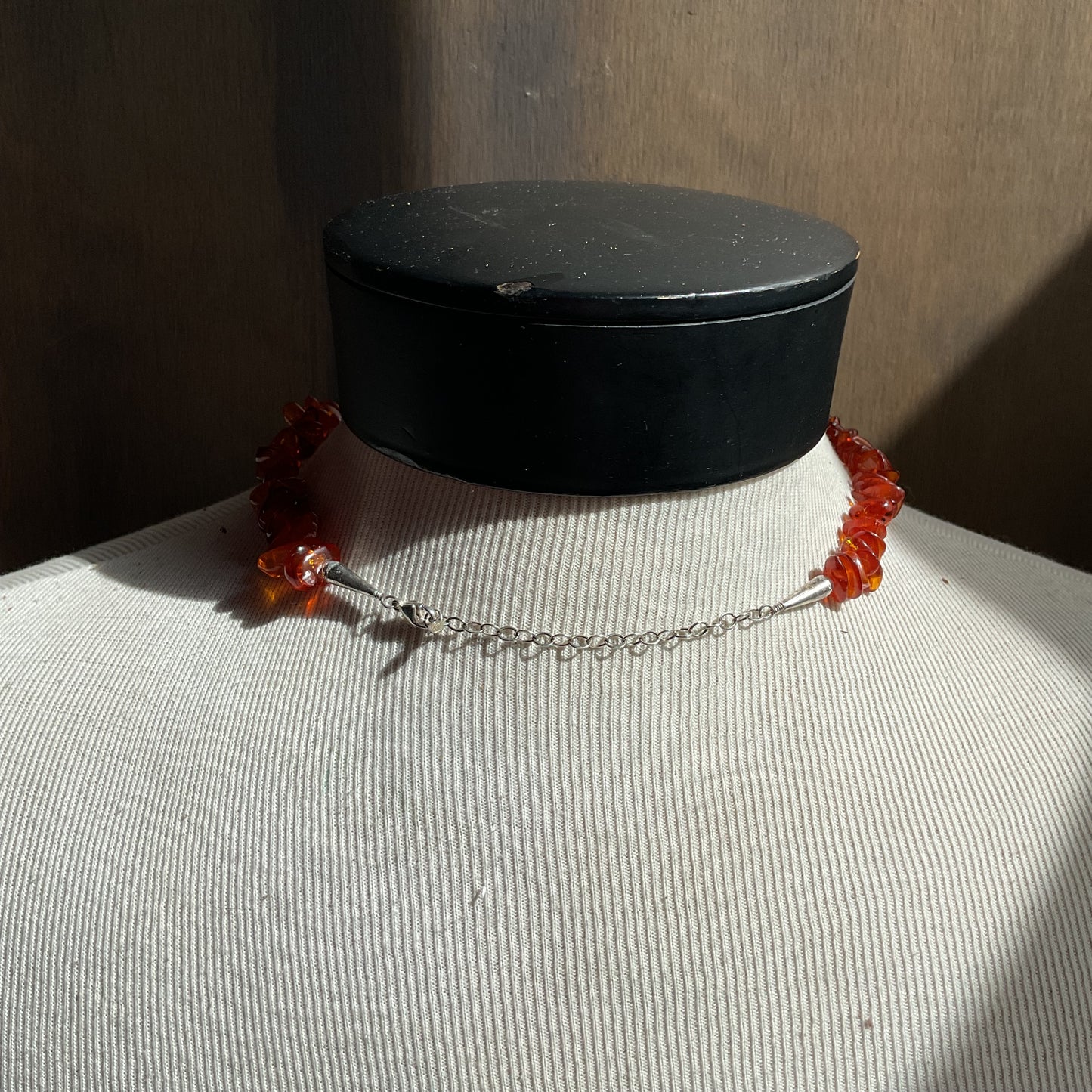 Turquoise and Amber Beaded Necklace