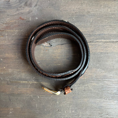 Leather Belt with Braiding Detail