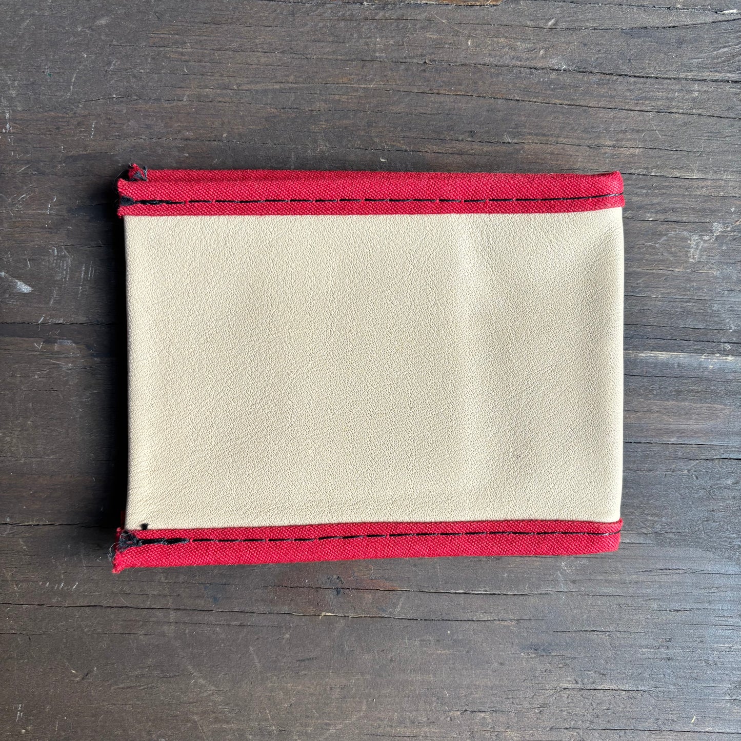 Vintage Leather Single-Fold Wallet
