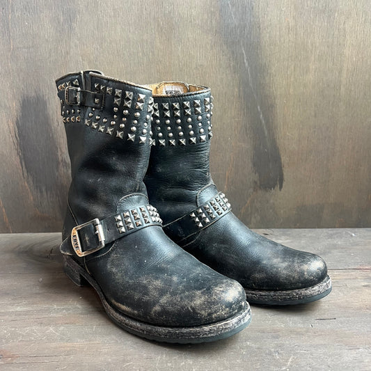 Frye Black Biker Boots