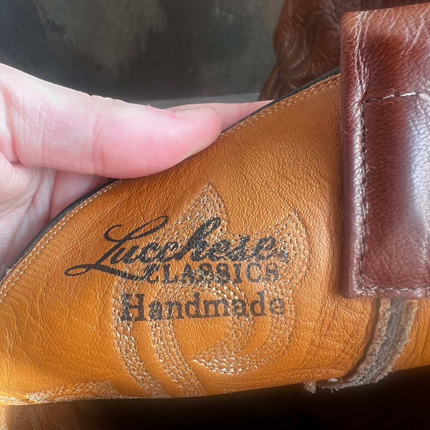 Brown Lucchese Cowboy Boots