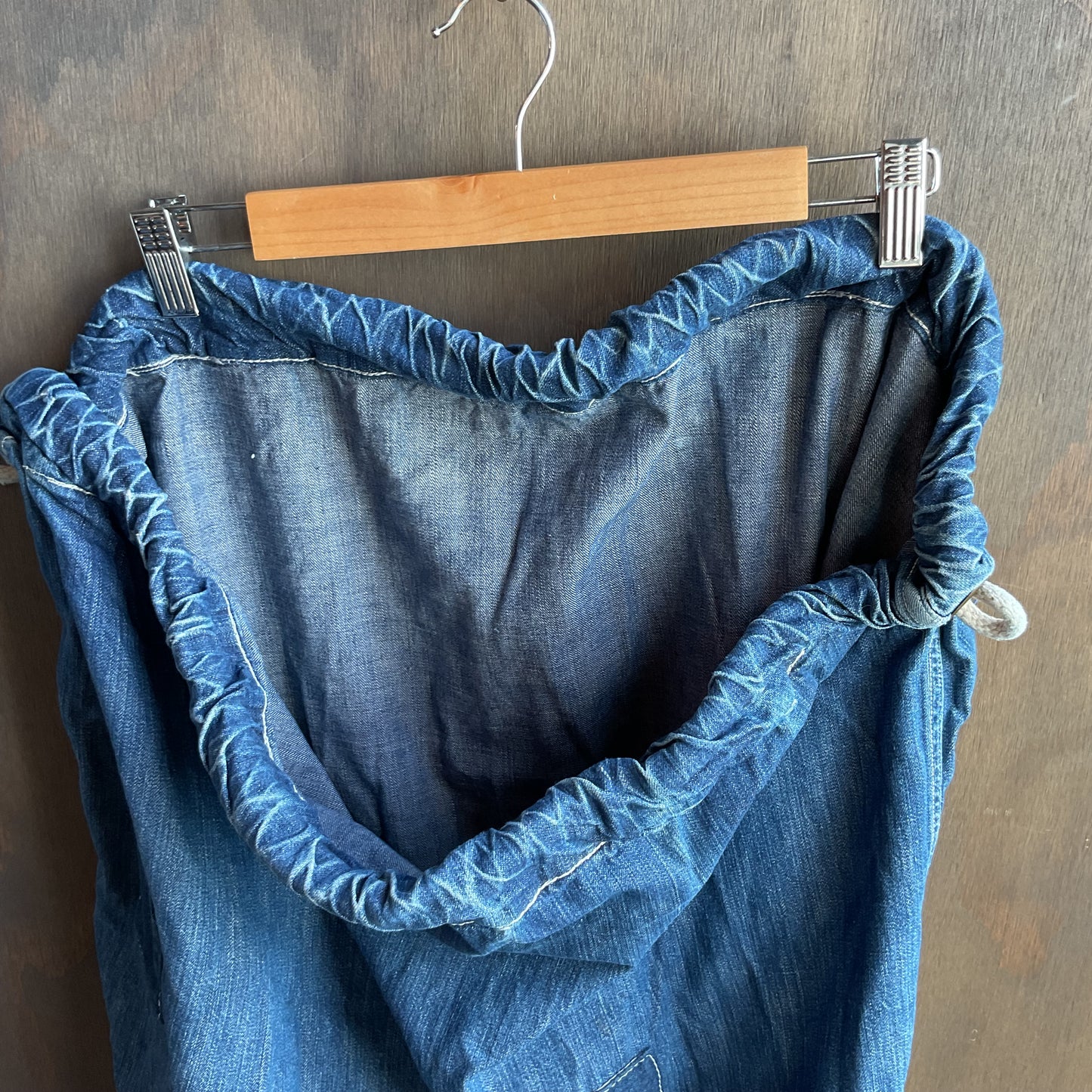 Vintage Denim Laundry Bag