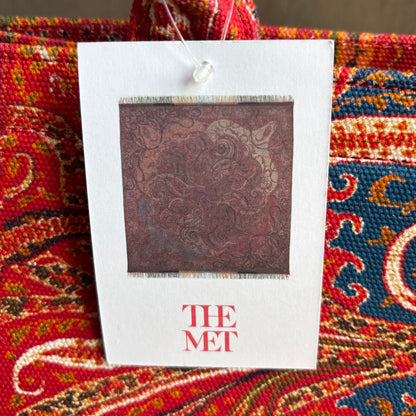 Red Paisley MET Tote Bag