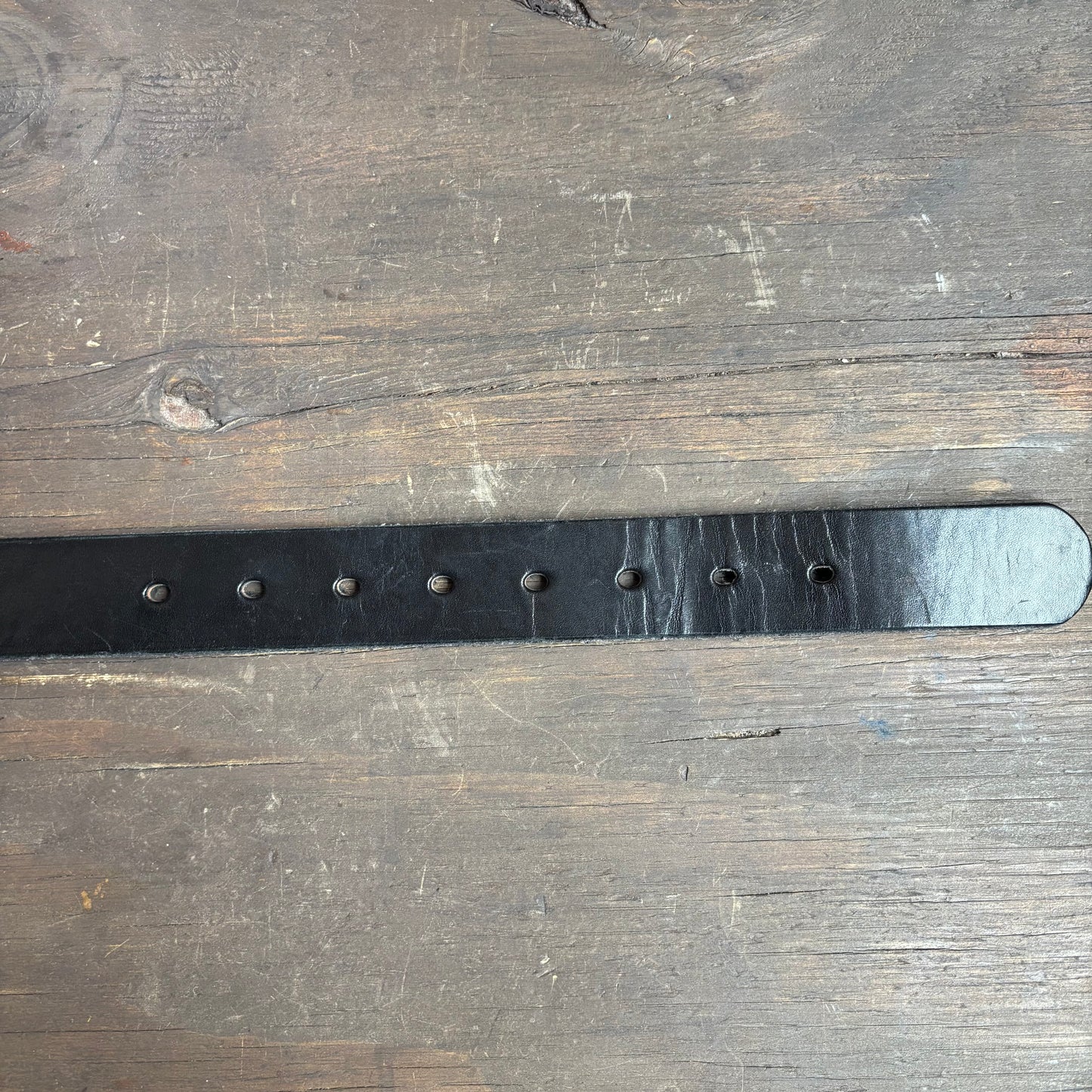 Black Leather Amish Made Belt