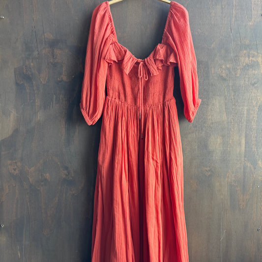 Free People Orange Boho Dress
