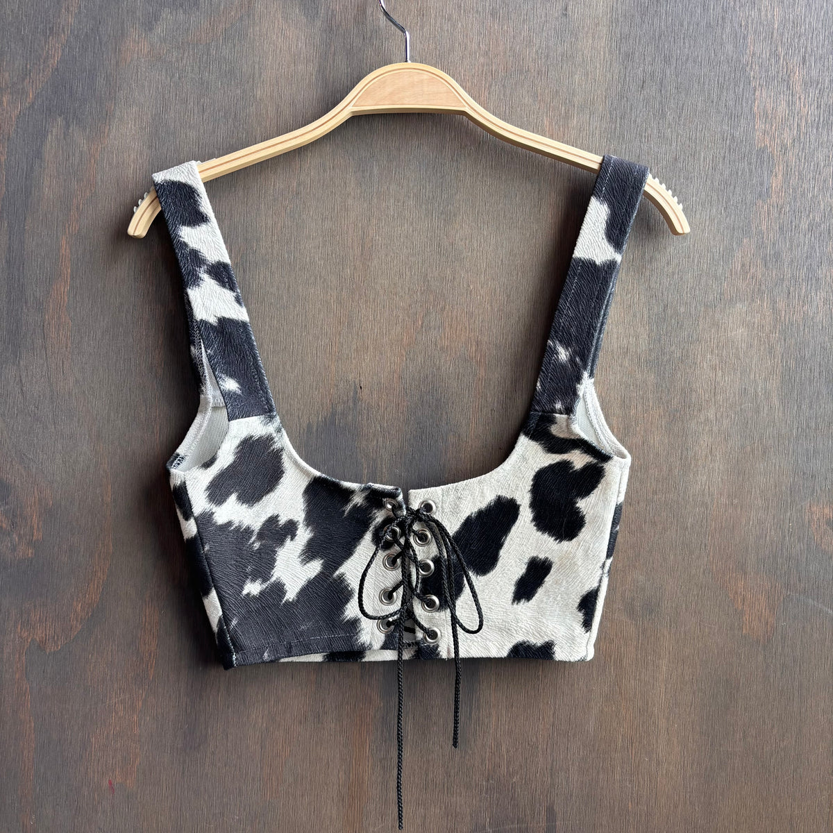 Faux Cowhide Bralette