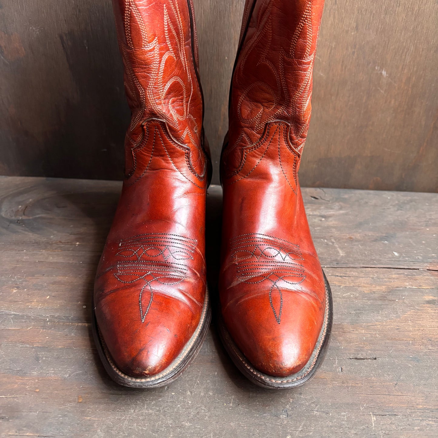 Vintage Laredo Cognac Leather Boots
