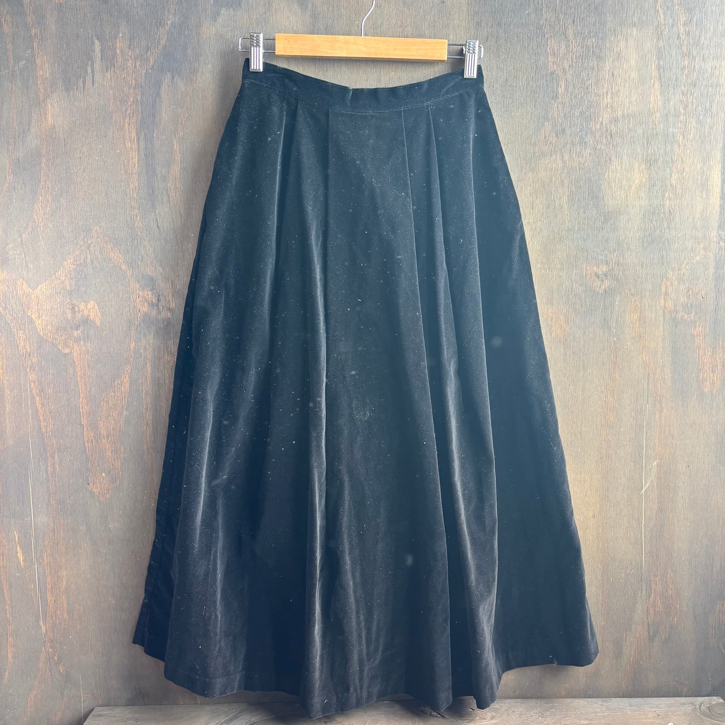 Vintage Panhandle Slim Black Velvet Skirt