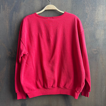 Custom Red Longhorn Skull Pulllover Sweatshirt