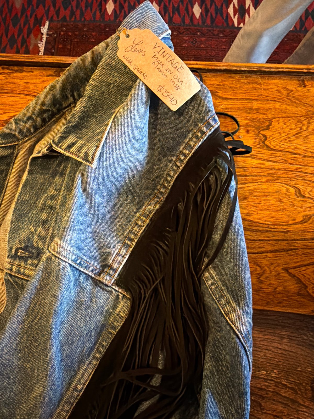 Out of the Blue Vintage Levi’s Fringed Denim Jacket
