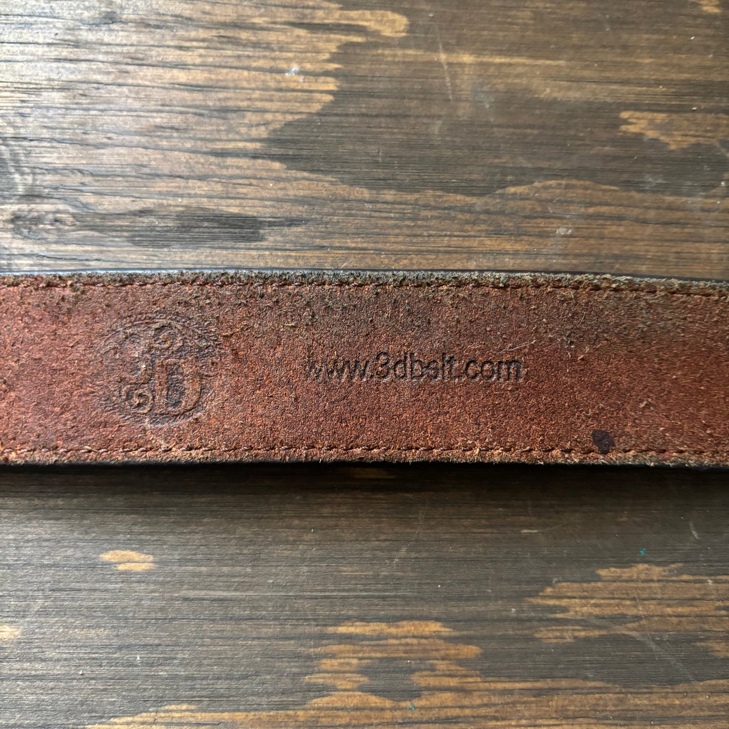 Brown Leather Belt with Buckle