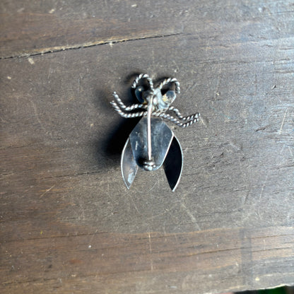 Silver and Turquoise Insect Pin