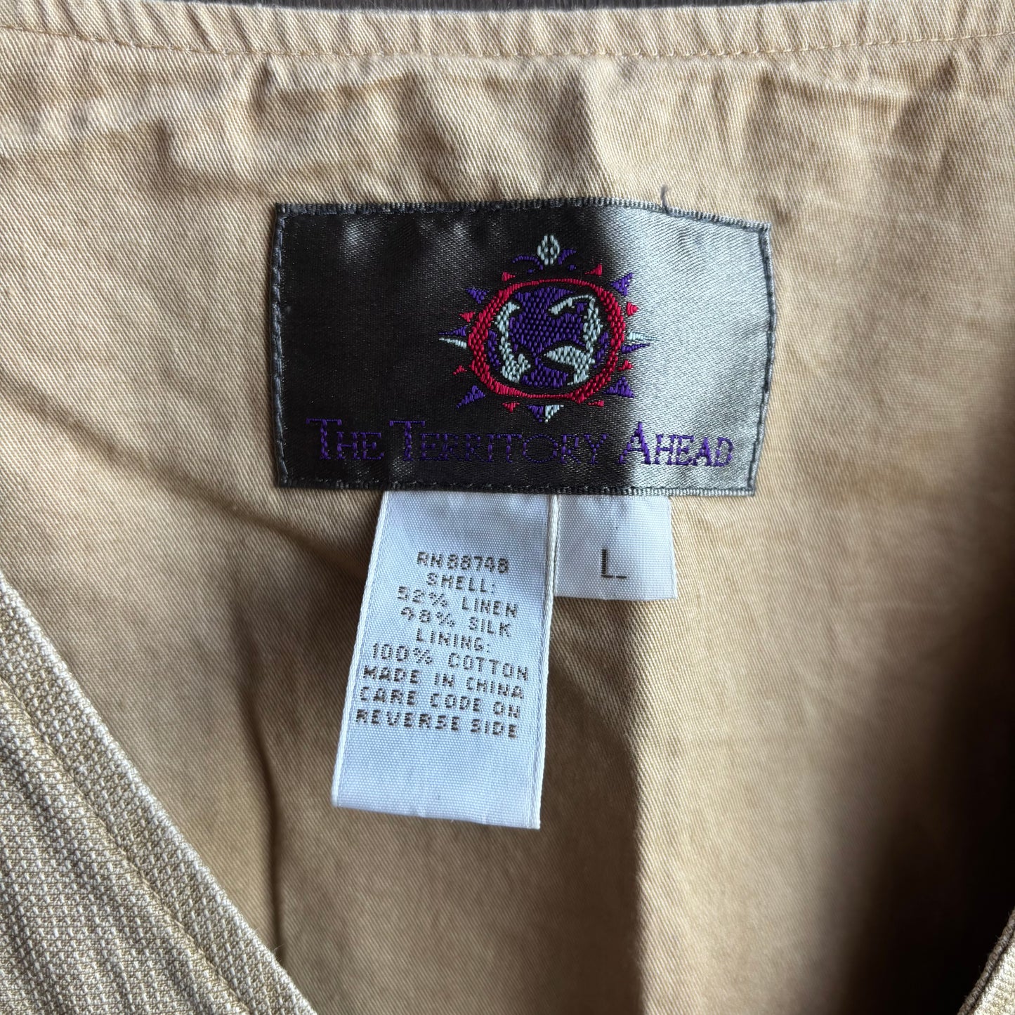Tan Linen Vest