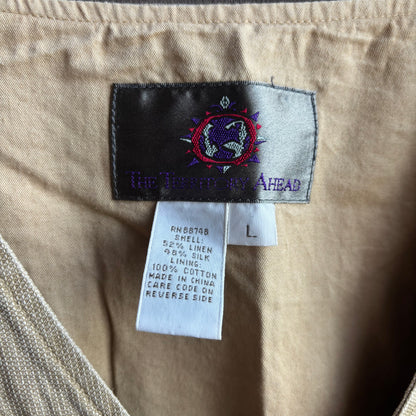 Tan Linen Vest