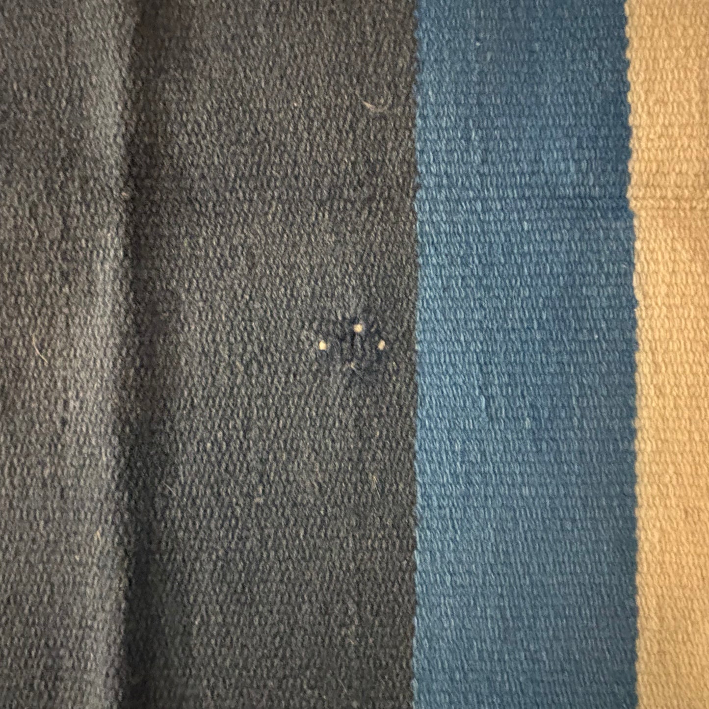 Blue Striped Woven Rug