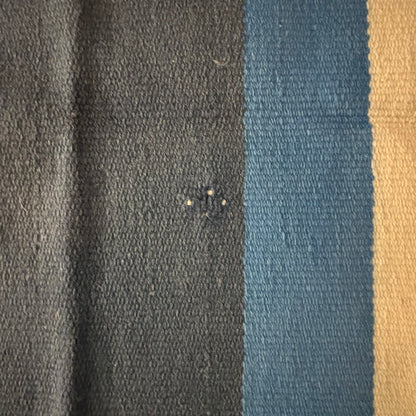 Blue Striped Woven Rug