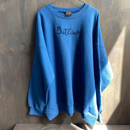 Custom blue “outlaw” sweatshirt