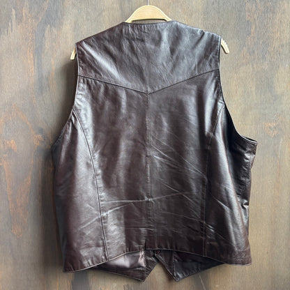 Cripple Creek Brown Leather Vest