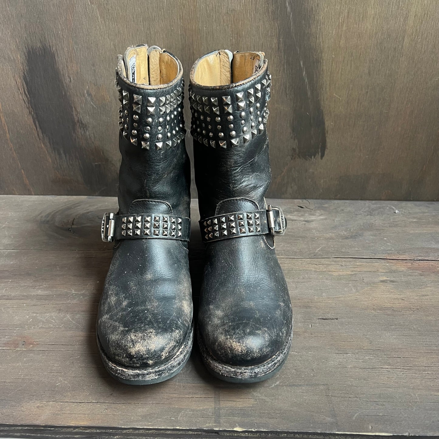 Frye Black Biker Boots