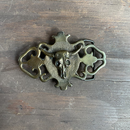 Cow Skull Belt Buckle