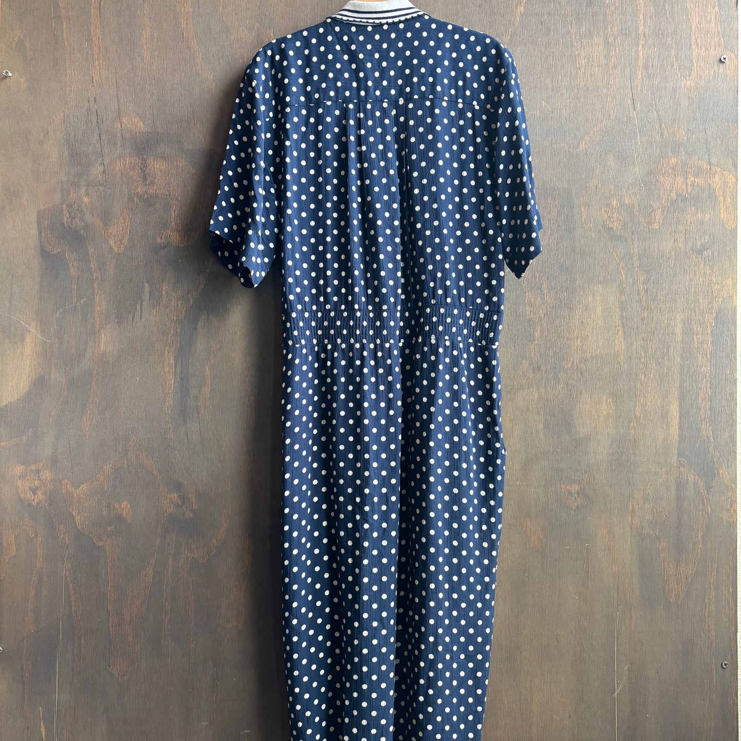 Navy Polka Dot Dress
