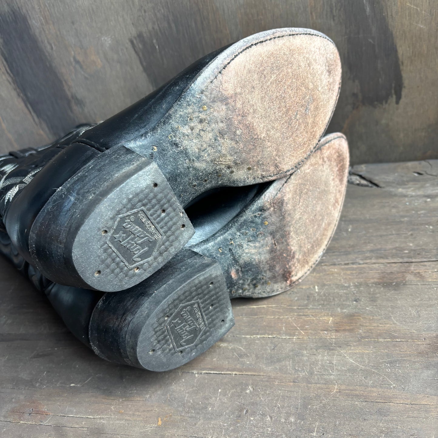 Tony Lama Black Leather Boot