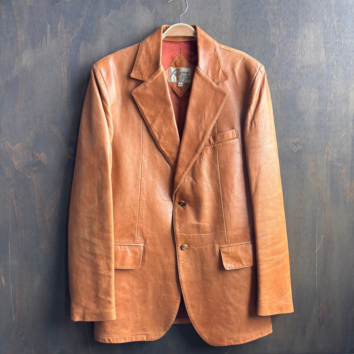 Vintage Remy Tan Leather Blazer