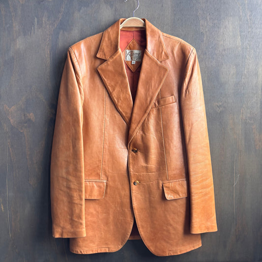 Vintage Remy Tan Leather Blazer
