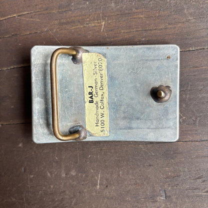 Silver Hollywood Style Horse Belt Buckle