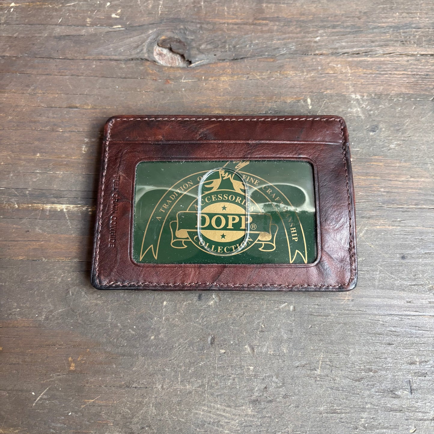Vintage Dopp Collection Brown Leather Wallet