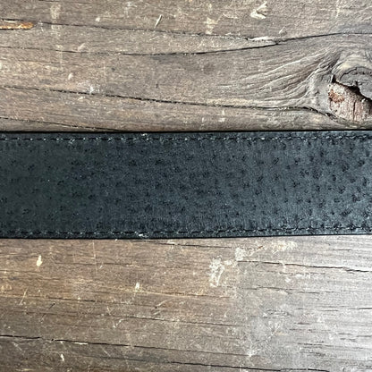 Burgundy Leather Belt with Silver Buckle