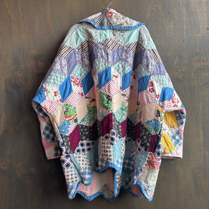 Vintage Patchwork Cocoon Quilt Jacket