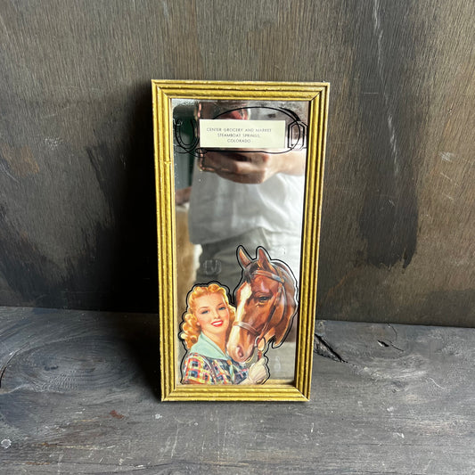 Center Grocery and Market Vintage Mirror