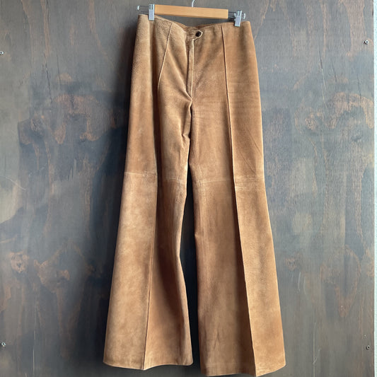 Vintage Leather Flair Pants