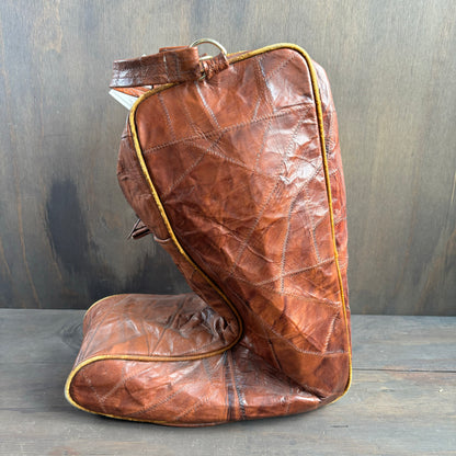 Brown Leather Boot Bag