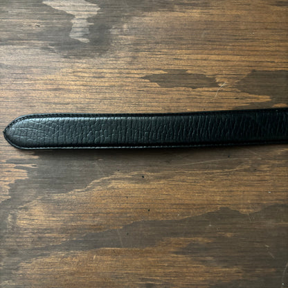 Paco Rabanne Black Belt with Monogram Buckle