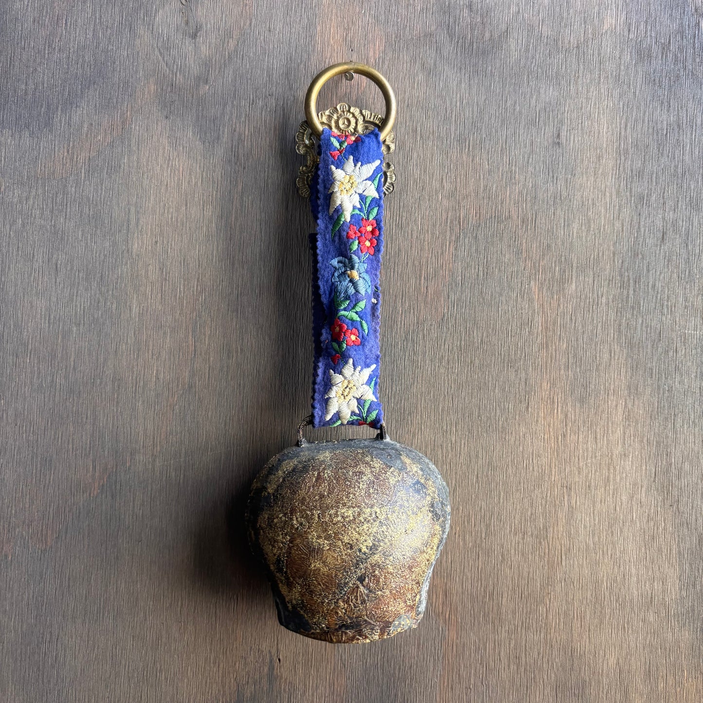 Vintage Cowbell on Woven Tie