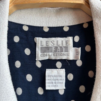 Navy Polka Dot Dress