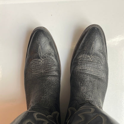 Men’s black Rios of Mercedes boots with grey detail