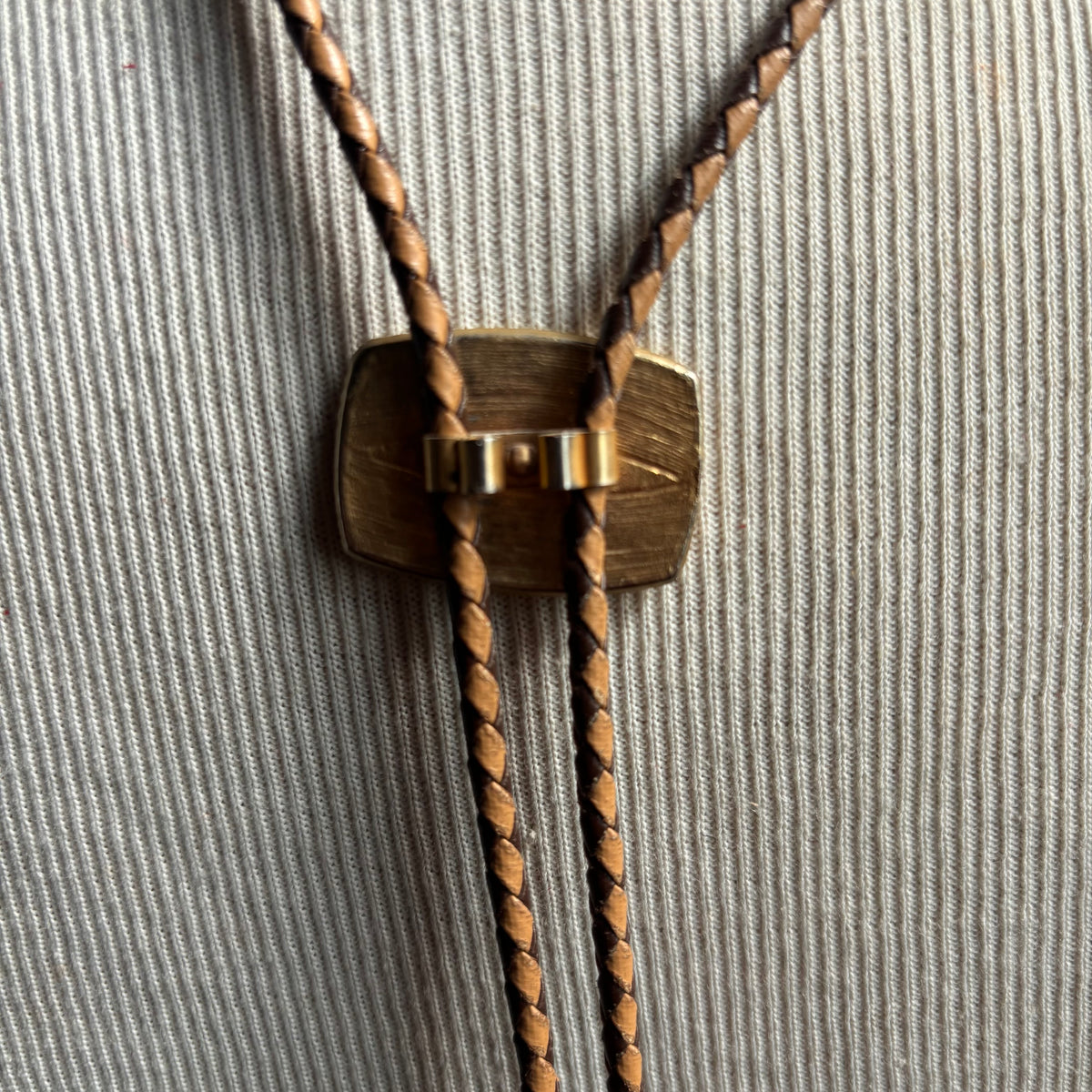 Vintage Double Horse Head Bolo on Two