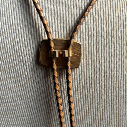Vintage Double Horse Head Bolo on Two