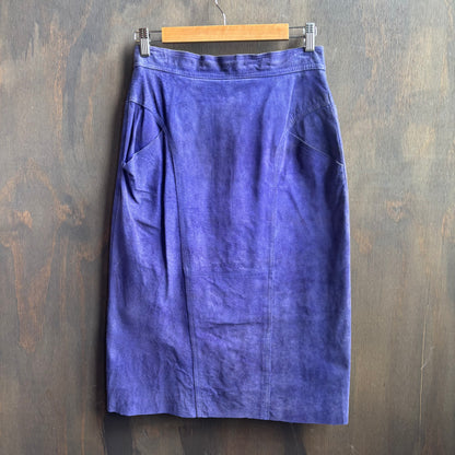 Vintage Purple Suede Skirt