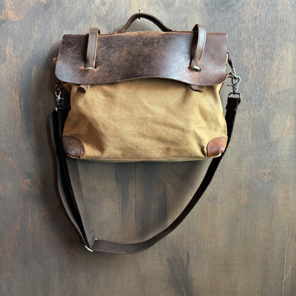 Leather and Canvas Messanger Bag