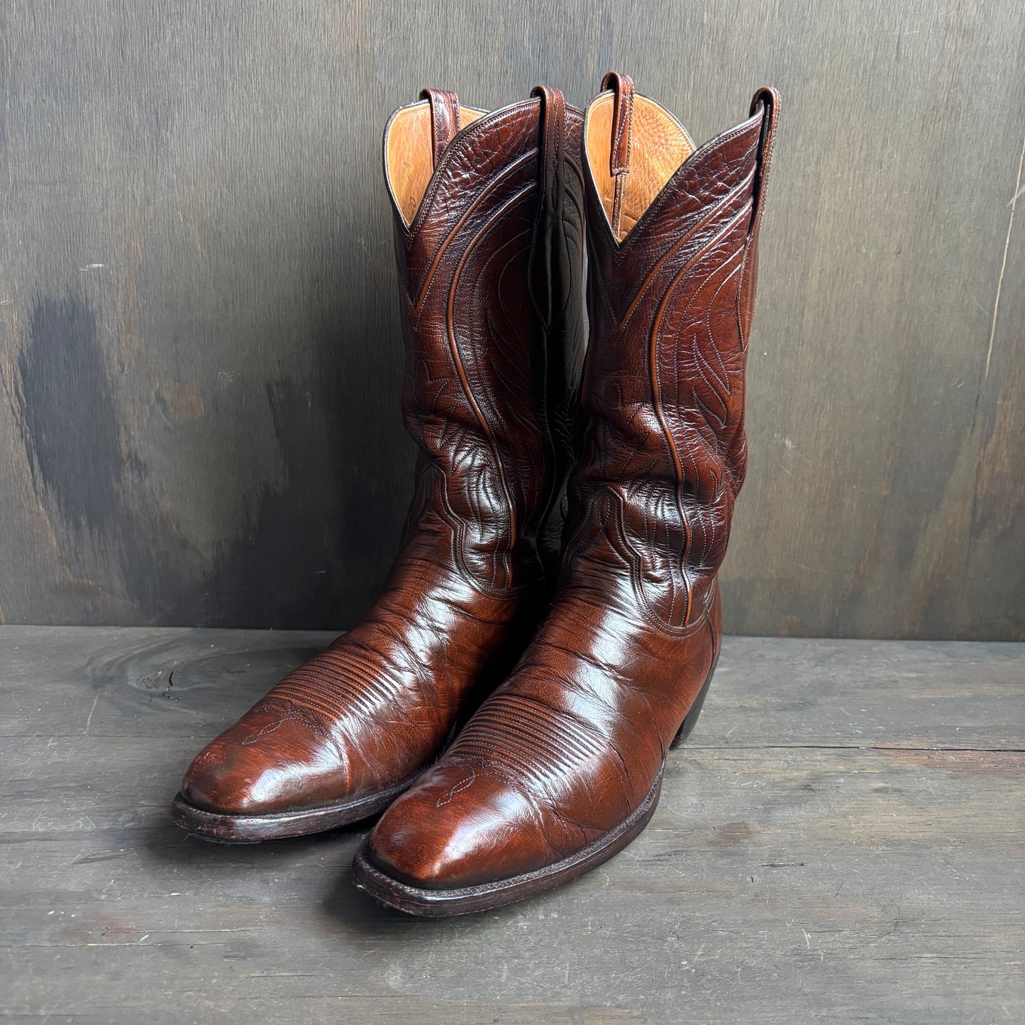 Lucchese Brown Leather Boots