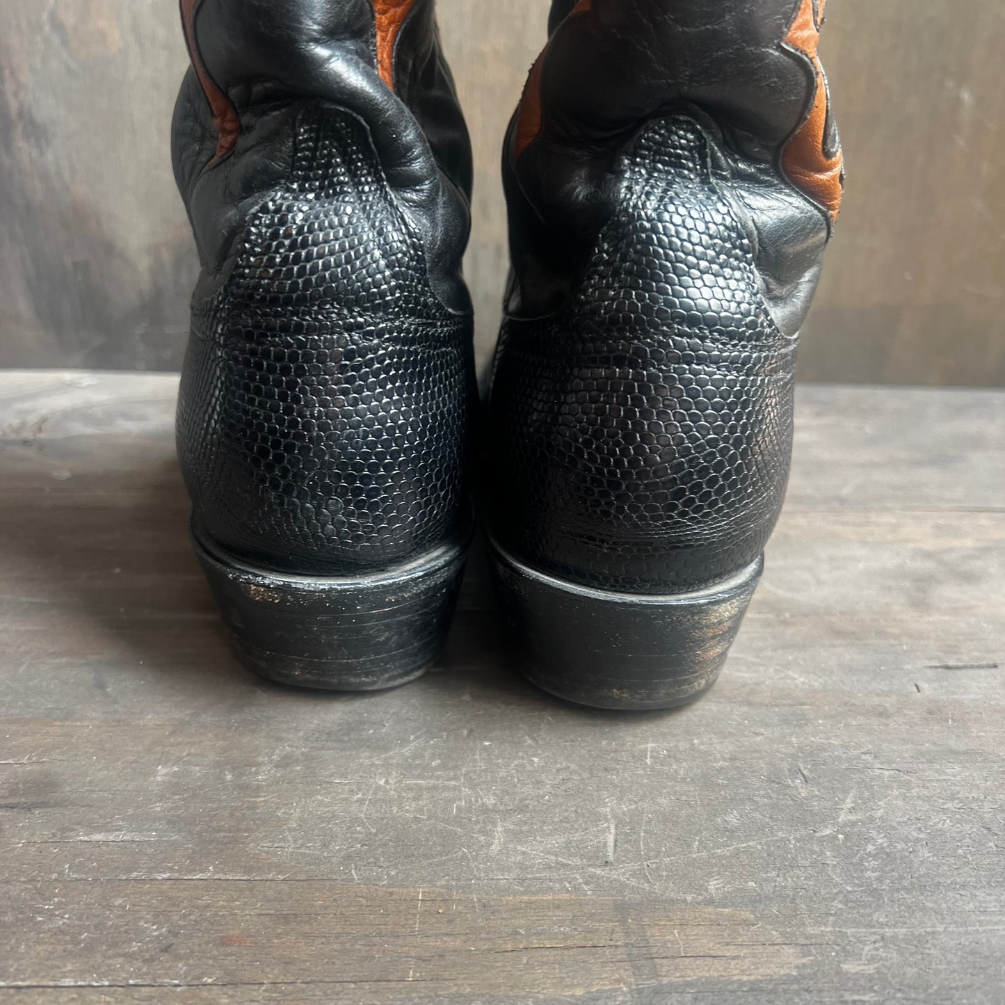 Lucchese Leather and Reptile Boots