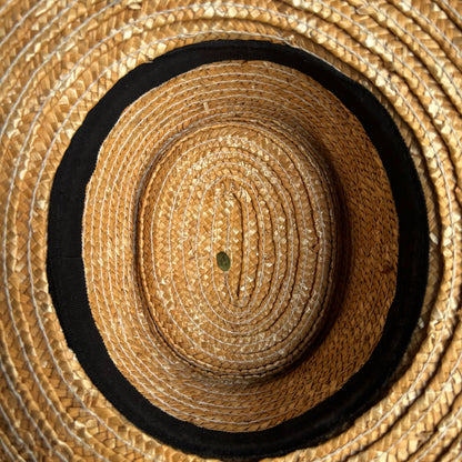 Flat Brimmed Straw Hat