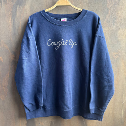 Custom Navy "Cowgirl Up" Sweatshirt