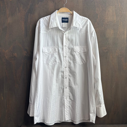 Wrangler Pinstripe Pearl Snap